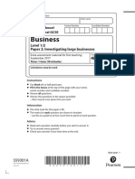 Business: Level 1/2 Paper 2: Investigating Large Businesses