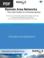 Remote Area Networks: - The Last Frontier For Universal Access