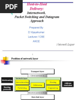 Host-to-Host Delivery:: Internetwork, Packet Switching and Datagram Approach