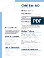 Blue and Dark Blue Psychiatrist Medical Resume