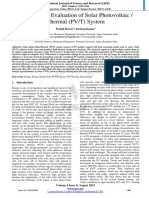 Performance Evaluation of Solar Photovoltaic / Thermal (PV/T) System