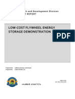 Low-Cost Flywheel Energy Storage Demonstration: Energy Research and Development Division Final Project Report