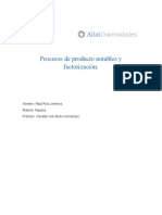 Procesos de Producto Notables y Factorización