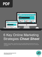 6 Key Online Marketing Strategies Cheat Sheet