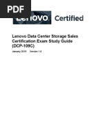 Lenovo Data Center Storage Sales Certification Exam Study Guide (DCP-109C)