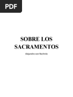 Sobre Los Sacramentos: Alejandro Von Rechnitz