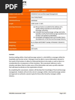 HOS203A Assessment 1 Brief - Case Study Report - 080517