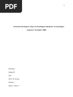 Unwanted Social Support's Impact On Psychological Adjustment: An Psychological Analysis of "The Soloist" (2009)