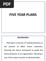 Five Year Plan