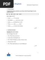 New Total English Elementary ProgressTest 02