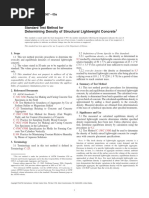 ASTM C 567 Método Normalizado de Ensayo para La Determinación de La Densidad de Concreto Estructural Liviano