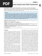 Children's Separation Anxiety Scale (CSAS) : Psychometric Properties