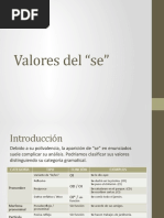 Valores de SE