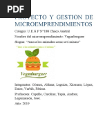 Proyecto y Gestion de Microemprendimientos