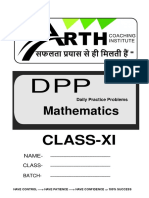 DPP Booklet MATHEMATICS 11th QUESTION