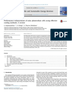 Performance Enhancement of Solar Photovoltaic Cells Using Effective Cooling Methods - A Review