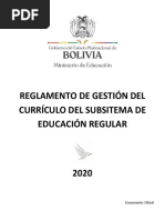 Reglamento de Gestion Curricular