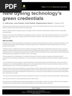 New Dyeing Technology's Green Credentials: by AZM Anas, Jens Kastner, Keith Nuthall, Raghavendra Verma 12 August 2019