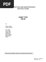 Operating and Maintenance Instructions: Pump Type 236.40