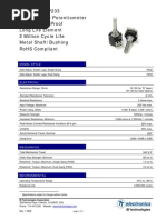 Potentiometer Datasheet PDF