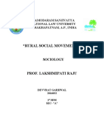 "Rural Social Movements": Damodaram Sanjivayya National Law University Visakhapatnam, A.P., India