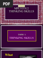 Topic 1 - Thinking Skills