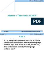 Kleene's Theorem and NFA: Asif Nawaz PMAS-Arid Agriculture University Rawalpindi