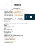 Worksheet 23: SUBJECT: Passive Form