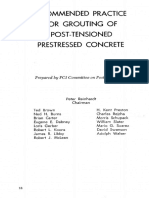 Recommended Practice For Grouting of Post-Tensioned Prestressed Concrete