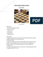 Resep Short Pastry