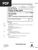 Friday 10 May 2019: Accounting