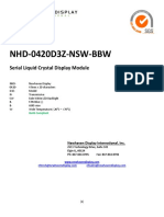 NHD 0420D3Z NSW BBW: Serial Liquid Crystal Display Module