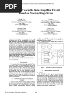 Design of Variable Gain Amplifier Circuit Based On Newton Rings Stress