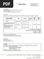 Quotation: Sample Description Test Method No. of Samples Unit Price Total Price