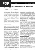 Cast-in-Place Cellulose Fiber-Reinforced Cement Paste, Mortar, and Concrete