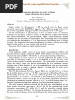 Determination of Lead in River Water by Flame Atomic Absorption Spectrometry