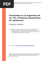 Trebisacce, Catalina (2008) - Feministas en La Argentina de Los '70 Practicas Biopoliticas de Militanciao PDF