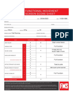 Functional Movement Assessment Score Sheet