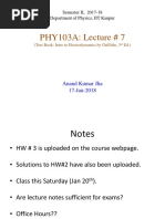 PHY103A: Lecture # 7: Semester II, 2017-18 Department of Physics, IIT Kanpur