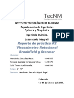 Práctica 2. Viscosímetro Rotacional Brookfield y Stormer