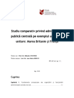 Studiu Comparativ Privind Administratia Publica Centrala Pe Exemplul Unor State Unitare - Marea Britanie Si Franta