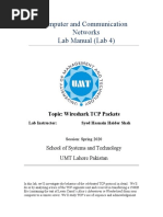 Computer and Communication Networks Lab Manual (Lab 4) : Topic: Wireshark TCP Packets