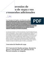 Los Convenios de Ginebra de 1949 y Sus Protocolos Adicionales