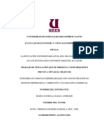 Balda Andrade Marìa Daniela - La Educaciòn Universitaria en El Rol Del Emprendimiento en Los Estudiantes Universitarios Del Ecuador