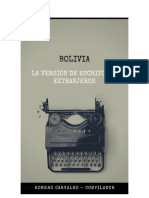 Carvalho, Homero (Comp.) - Bolivia. La Version de Escritores Extranjeros