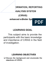 Crime Information, Reporting and Analysis System (Ciras) : Enhanced E-Blotter System