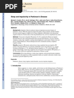 NIH Public Access: Sleep and Impulsivity in Parkinson's Disease