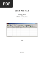 Cain & Abel V 2.5: Password Cracking Via ARP Cache Poisoning Attacks v.1