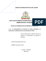 080 La Comercialización de Productos de Primera Necesidad y Su Incidencia en La Satisfacción de Los Consumidores de Tufiño - Olivo Olivo, Diana