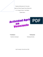 Unidad I. Geografia, Historia y Ciudadania (Actividad Agricola en Venezuela)